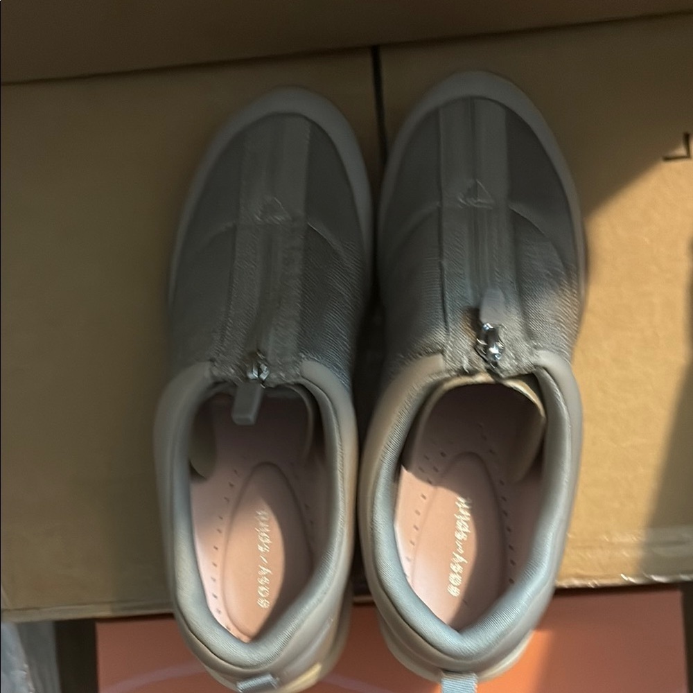 Easy Spirit Women's Taupe Slip-On Sneakers - Picture 4 of 5